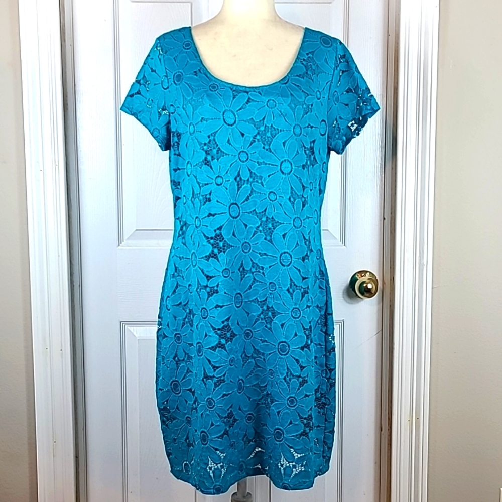 Tiana B Lace Overlay Dress